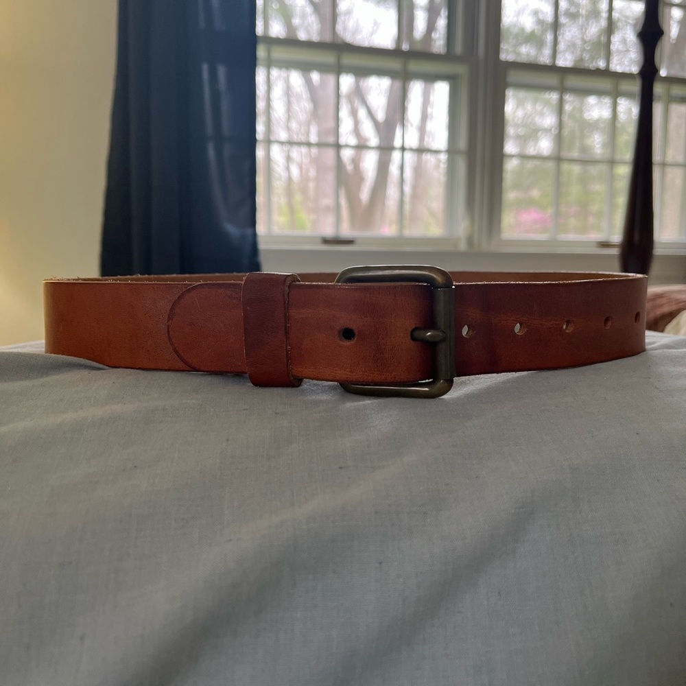 GAP Brown Leather Belt with Metal Buckle